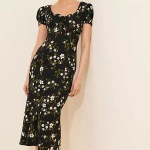 slim fit dress slacks Maeve Corset Midi Dress in Burgundy - Elegant Evening Wear main image 0